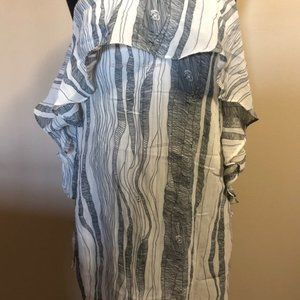 Paper Crane Stripe Dress with Ruffle 860 NWT Boutique